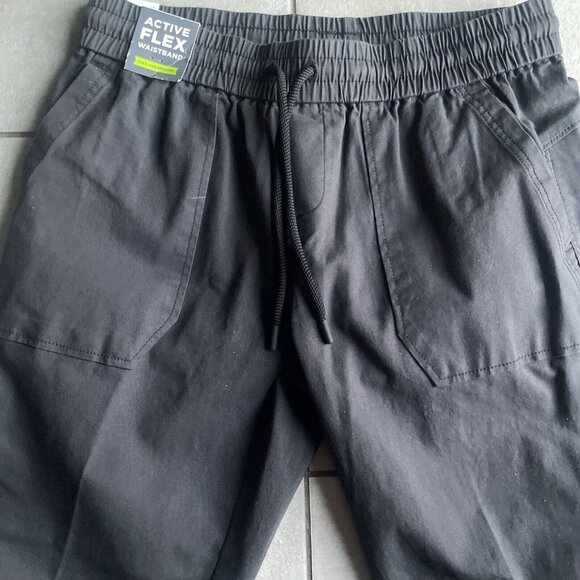 Haggar Pull On Workwear Stretch Hiker Utility Straight Fit Pants Lead Gray 34/30 - Picture 1 of 5